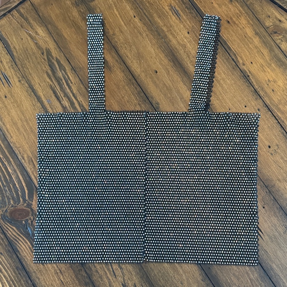 Sheer Jeweled Crop Top